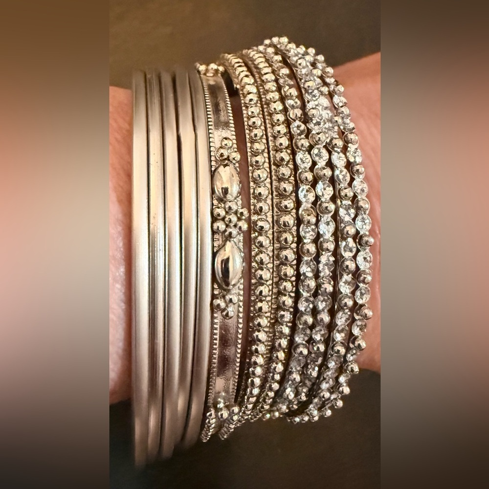 Assorted elegant bangle bracelets